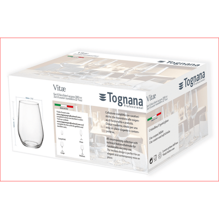 The German Outlet, Tognana, Pack of 6 tumbler - 380cc
