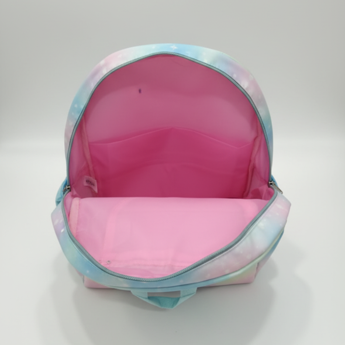 Pastel Rainbow Gradient School Backpack – Lightweight, Spacious & Stylish Bag for Kids, Teens & Students