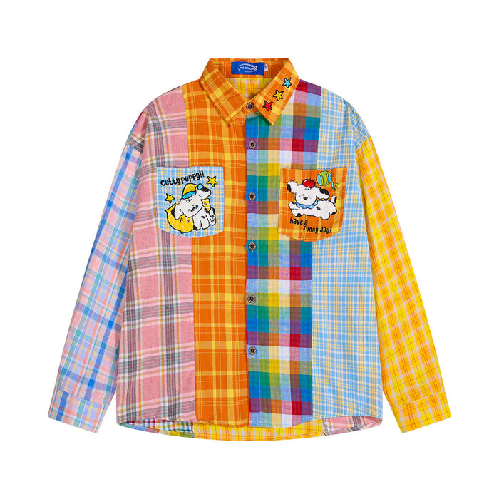 Orange Rainbow Patchwork / M