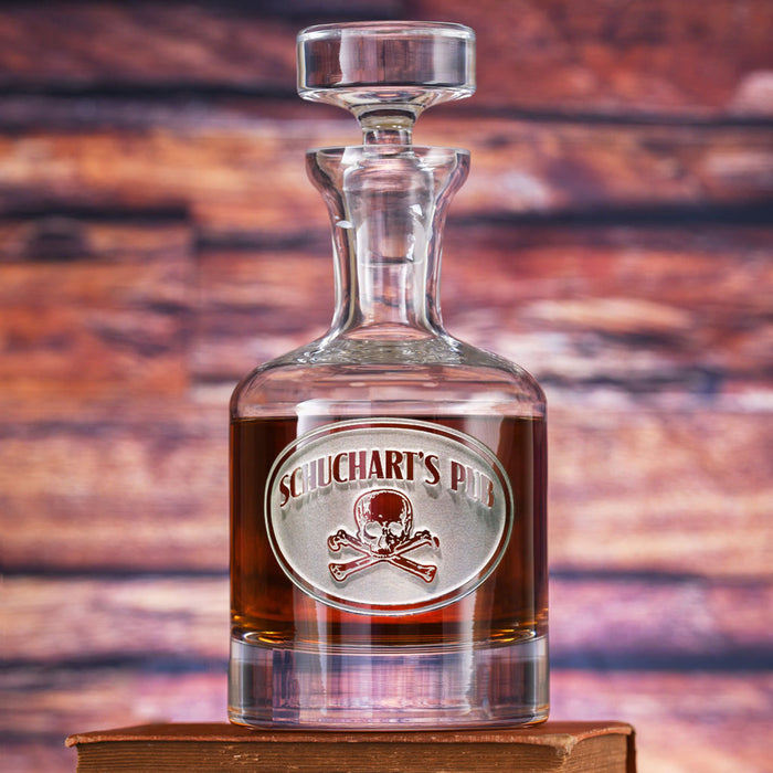 Personalized Decanter, Engraved Monogram M11
