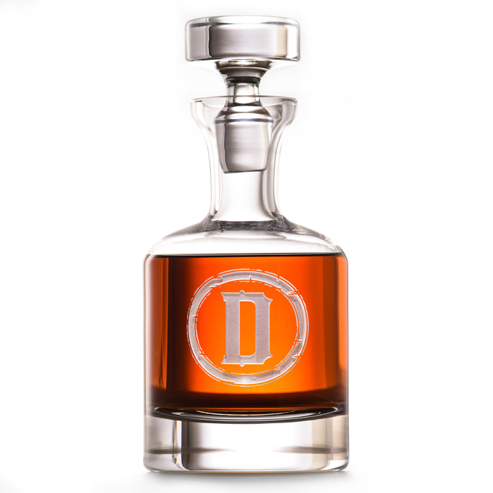 Personalized Decanter, Engraved Monogram M9