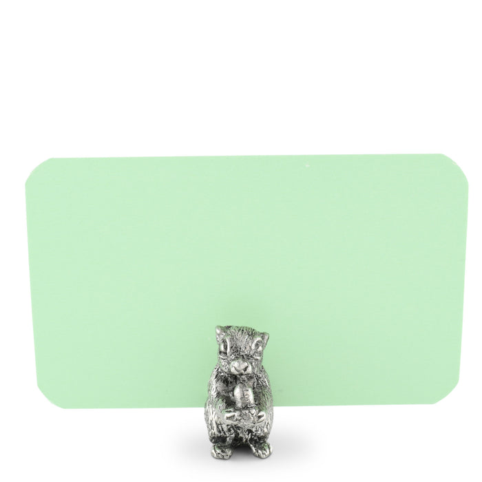 Vagabond House Pewter Squirrel Place Card Holder Product Image