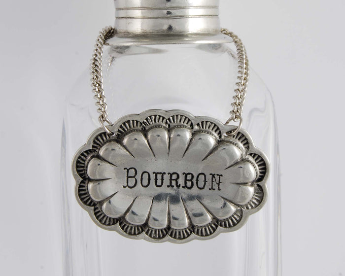 Pewter Western Decanter Tags