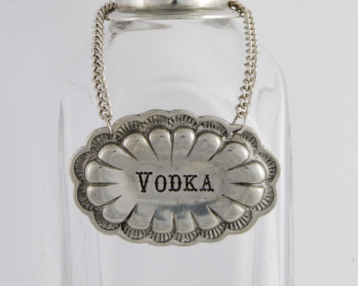 Pewter Western Decanter Tags