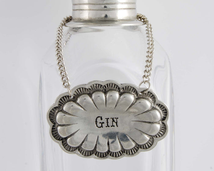 Pewter Western Decanter Tags