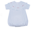 Phoenix&Ren Clayton Boy Bubble-Red Christmas Embroidered Collar