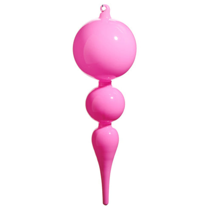 Pink Glass Finial Ornament, 10"