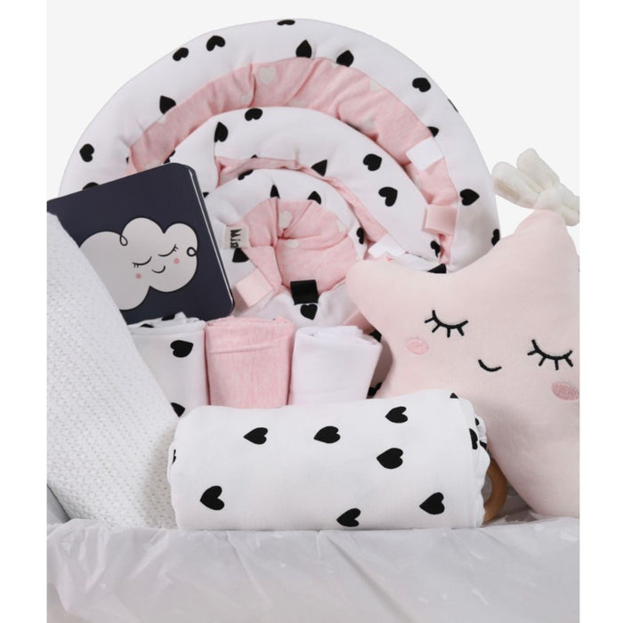 Pink Heart Gift Set For A Baby Girl