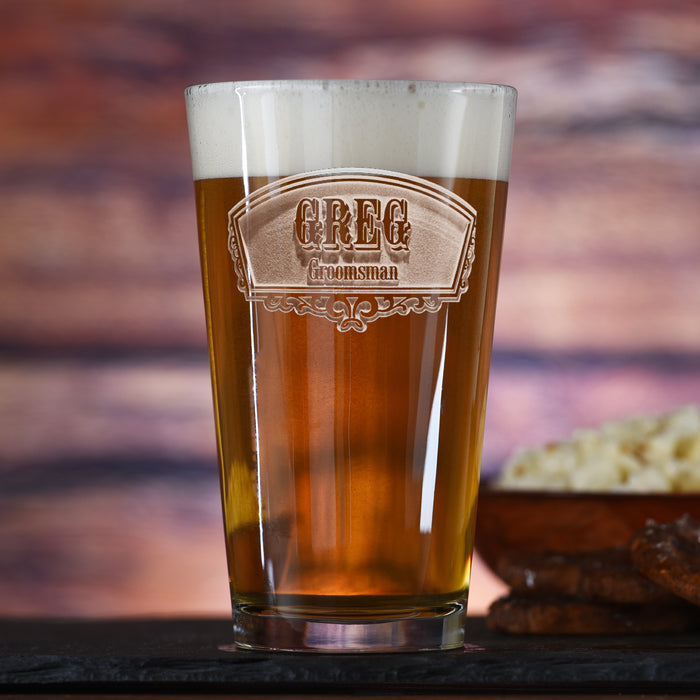 Pint Beer Glass Groomsmen Gifts