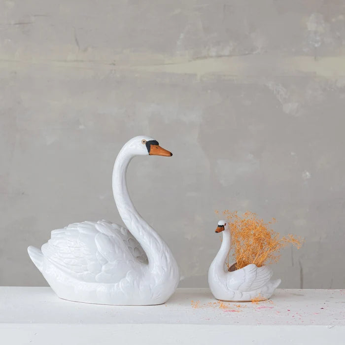 Planter - Stoneware Swan - Findlay Rowe Designs