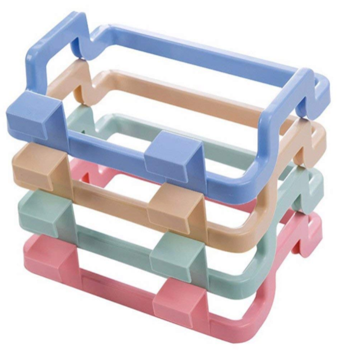 Plastic Garbage Bag & Towel Hanger – Over-Cabinet Holder (Random color-Pack of 1 – Hanger Only)