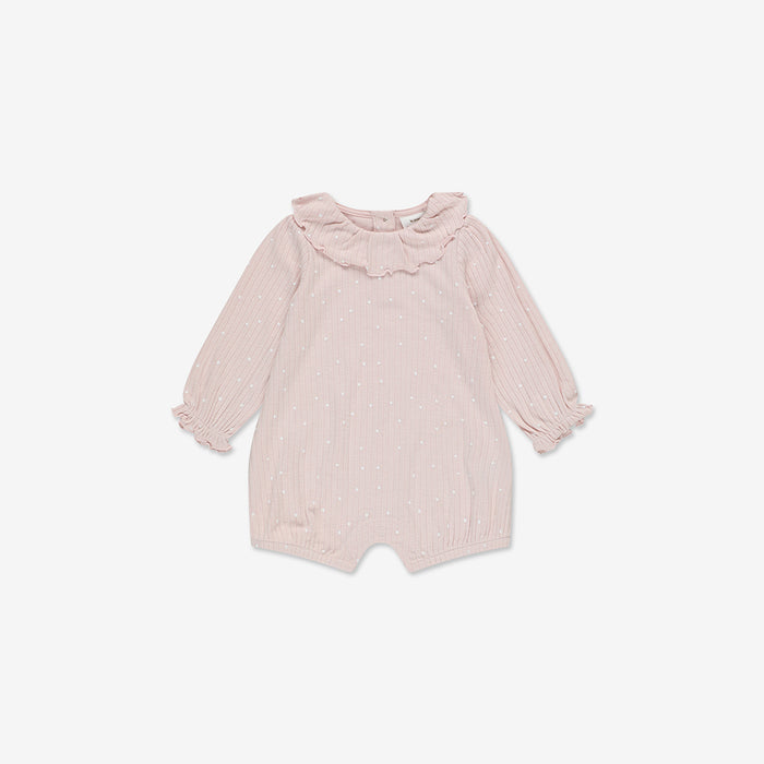 Pointelle Ovelall Ruffle RIB - RIB2a