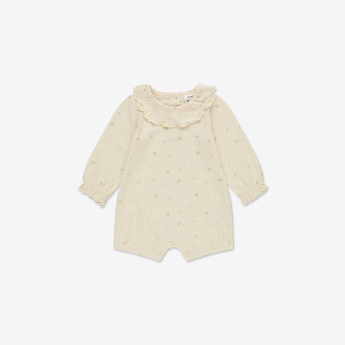 Pointelle Overall Ruffle RIB - RIB2