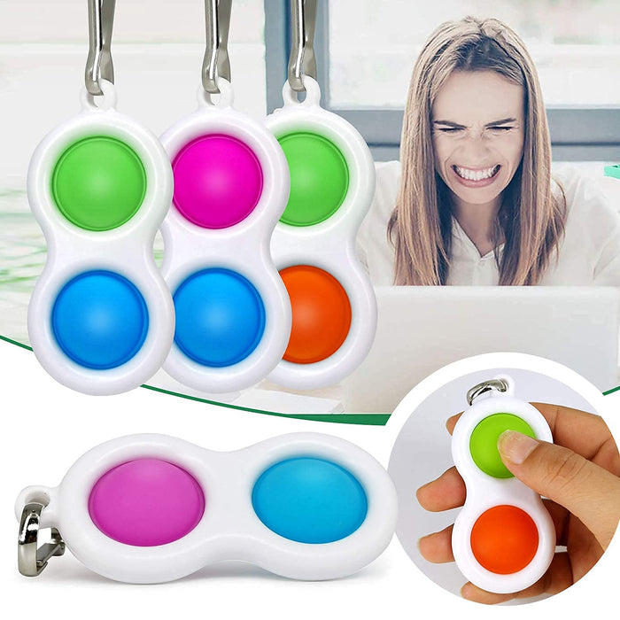 Pop It Fidget Toy – Soft Silicone Push Pop Bubble Sensory Stress Reliever for Kids & Adults | Fun Toy for Car, Bike & Gifts (Random Color - Pack of 1)