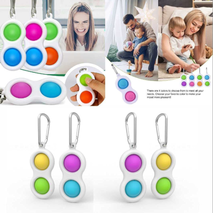 Pop It Fidget Toy – Soft Silicone Push Pop Bubble Sensory Stress Reliever for Kids & Adults | Fun Toy for Car, Bike & Gifts (Random Color - Pack of 1)