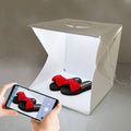 Portable 20cm LED Photo Studio Light Box – Mini Photography Tent with 2 Backdrops