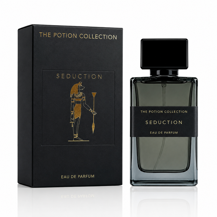 The Potion Collection Seduction Eau de Parfum bottle and packaging on a white background
