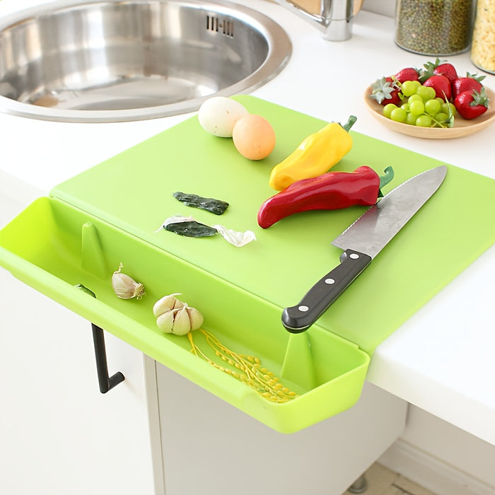 Premium 2-in-1 Non-Slip Cutting Board – Detachable Chopping Board with Built-In Food Storage Container (Random Color- Pack of 1)