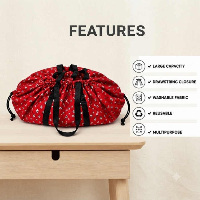 Premium Dhobi Bag with Handle | Large Capacity Laundry Bag for Clothes - Set of 1