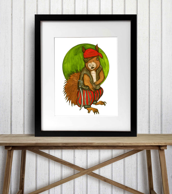 PinkPolish Design Art Prints "Rapscallion" Watercolor Painting: Art Print