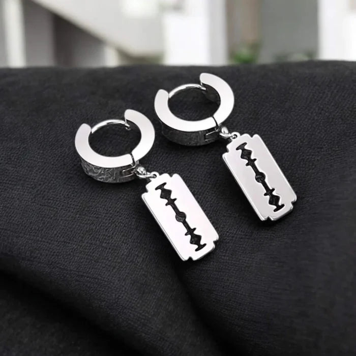 Razor Blade Mini Hoop Earrings
