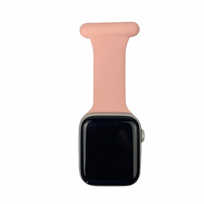Rosa silikonarmband till Apple Watch för vårdpersonal