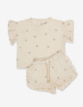 Ruffled Top & Pants Set O