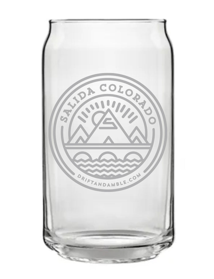 Salida "S" Mountain Beer Can Glass