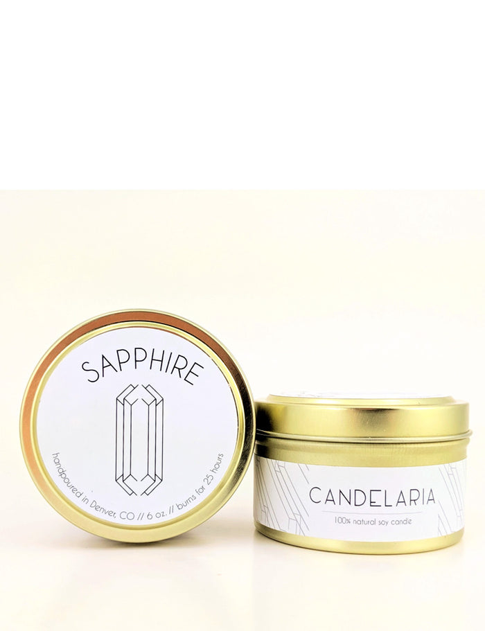 Sapphire Candle Tin