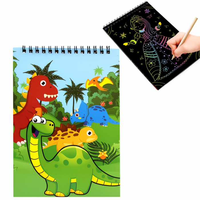 Scratch Art Notebook for Kids | Magic Rainbow Scratch Drawing Book | DIY Creative Art Pad (Random Theme-Pack of 1)