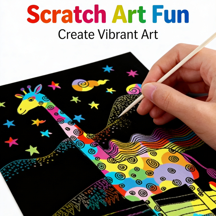 Scratch Art Notebook for Kids | Magic Rainbow Scratch Drawing Book | DIY Creative Art Pad (Random Theme-Pack of 1)