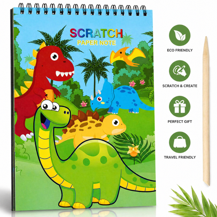 Scratch Art Notebook for Kids | Magic Rainbow Scratch Drawing Book | DIY Creative Art Pad (Random Theme-Pack of 1)