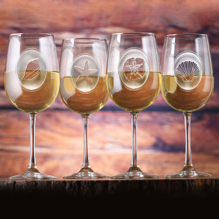 Seashell Beach Wine Glass