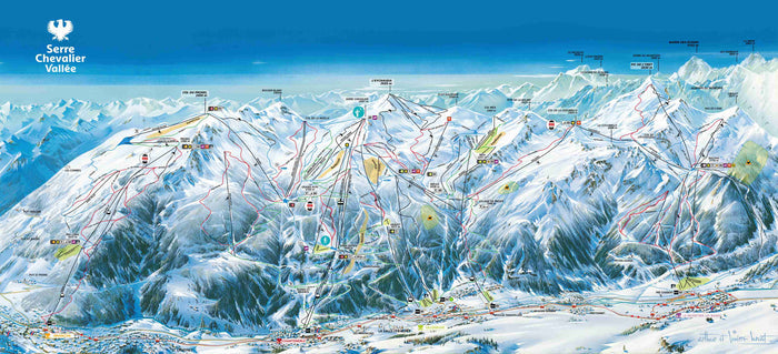 Serre Chevalier Piste Map, France