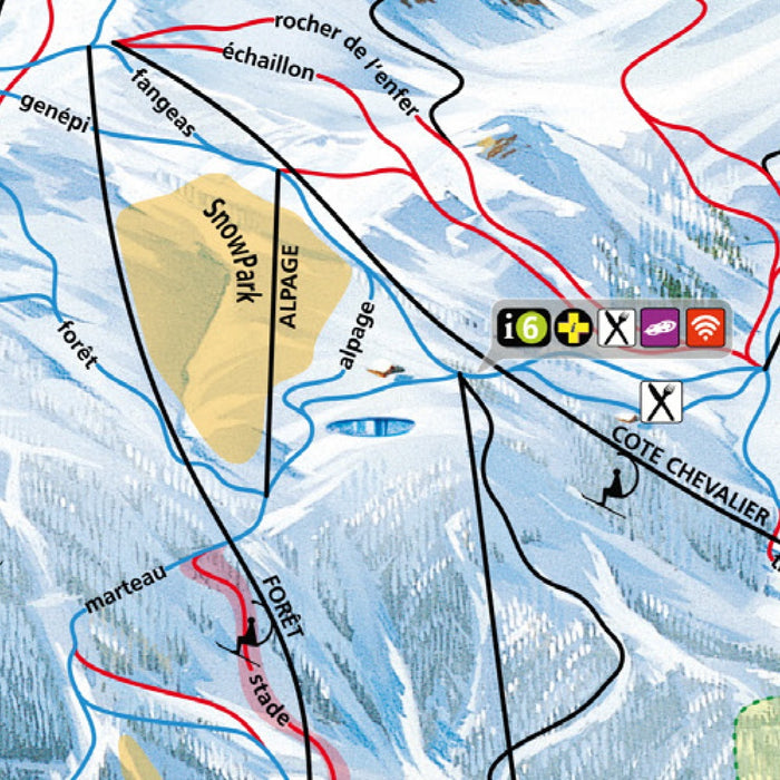 Serre Chevalier Piste Map, France