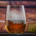 Shooting Star & Moon Stemless Wine Glass (Set of 2)