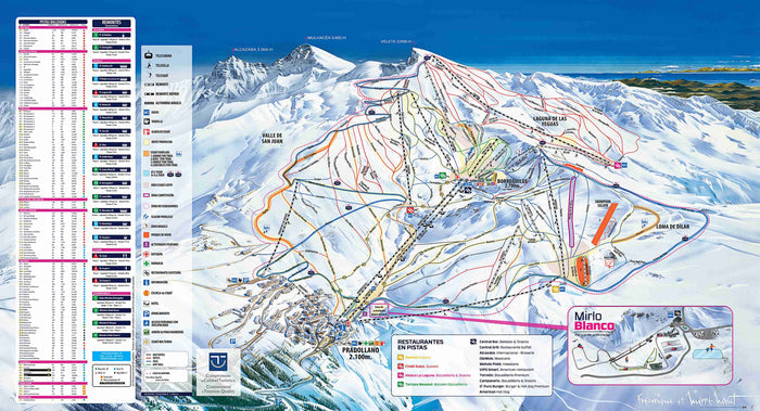 Sierra Nevada Piste Map, Spain