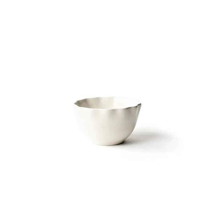 Signature White Ruffle Appetizer Bowl