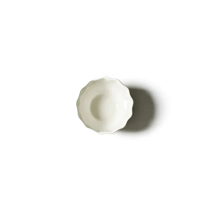 Signature White Ruffle Appetizer Bowl