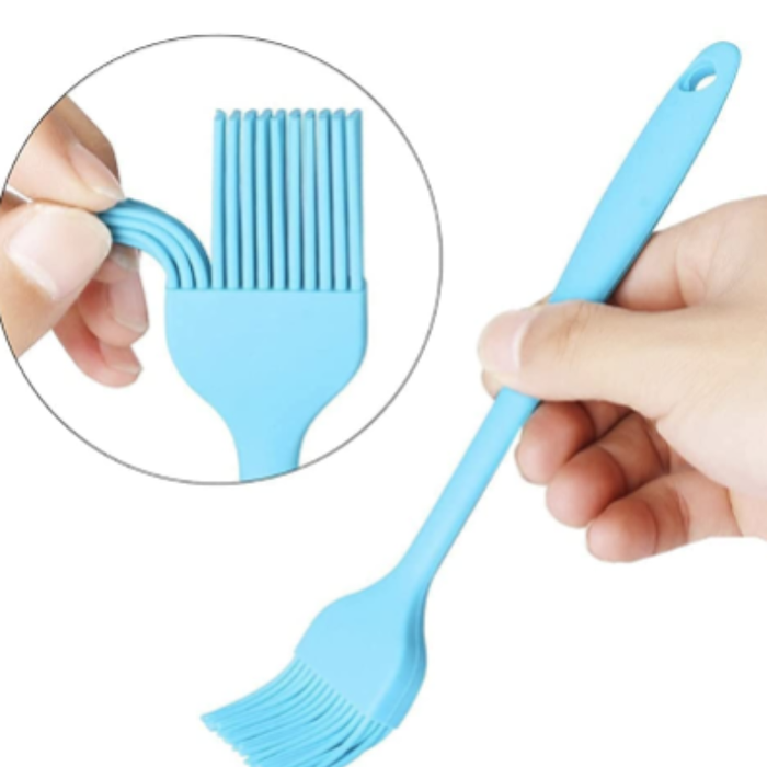 Silicone Oil & Ghee Brush – Non-Stick Basting Brush for Cooking, Baking & BBQ (Random color-Pack of 1)