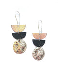 Silver Moon Phase Earrings
