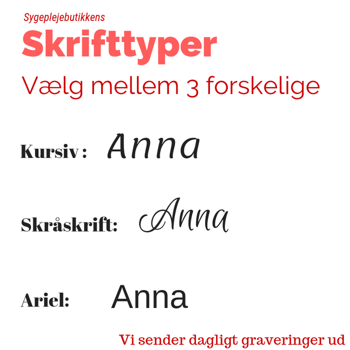 Sjuksköterskeklocka i stål med gravyr