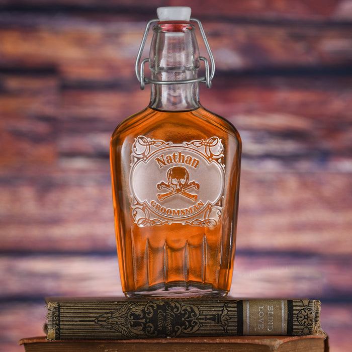 Skull & Bones Groomsman Flask