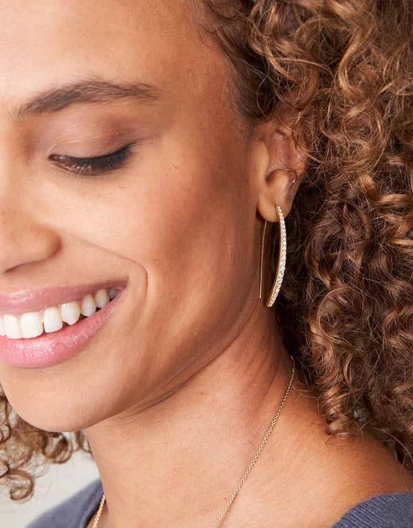 Spartina - Earrings - Sparkle Arc Hoop Crystal - Large - Findlay Rowe Designs