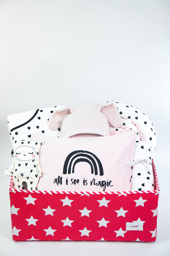 Special Baby Pink Heart Bedding Gift Box