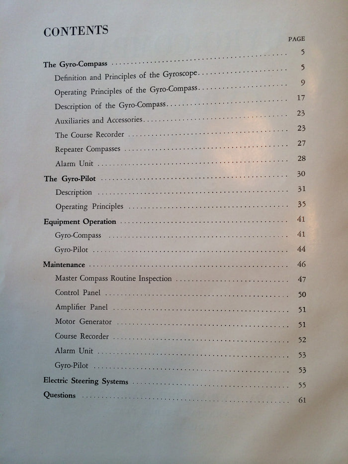 Sperry Marine Gyro-Compass and Gyro-Pilot Manual 1944