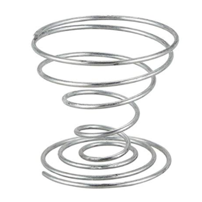 Spring Egg Cup Holders – Stainless Steel Egg Tray Stand for Boiled Eggs, Mini Wire Egg Holder for Home, Kitchen & Restaurant (Pack of 1)