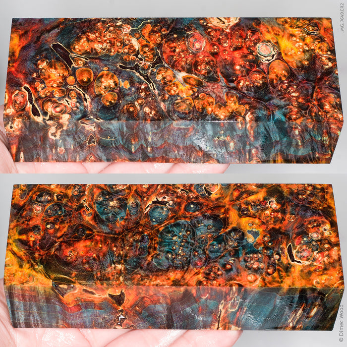 Stabilized box elder burl wood block