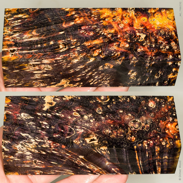 Stabilized box elder burl wood block