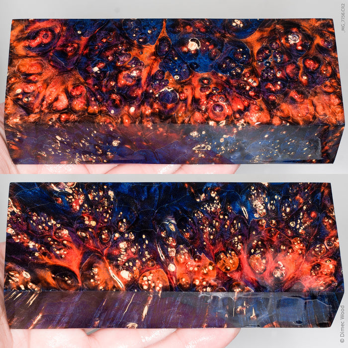 Stabilized box elder burl wood block